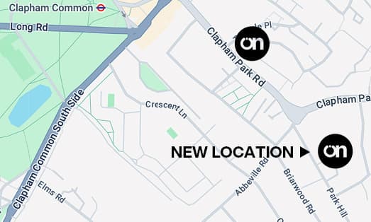 Map showing Oncore's two Clapham locations