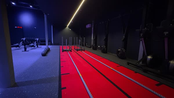 Running track at Oncore's HYROX open gym